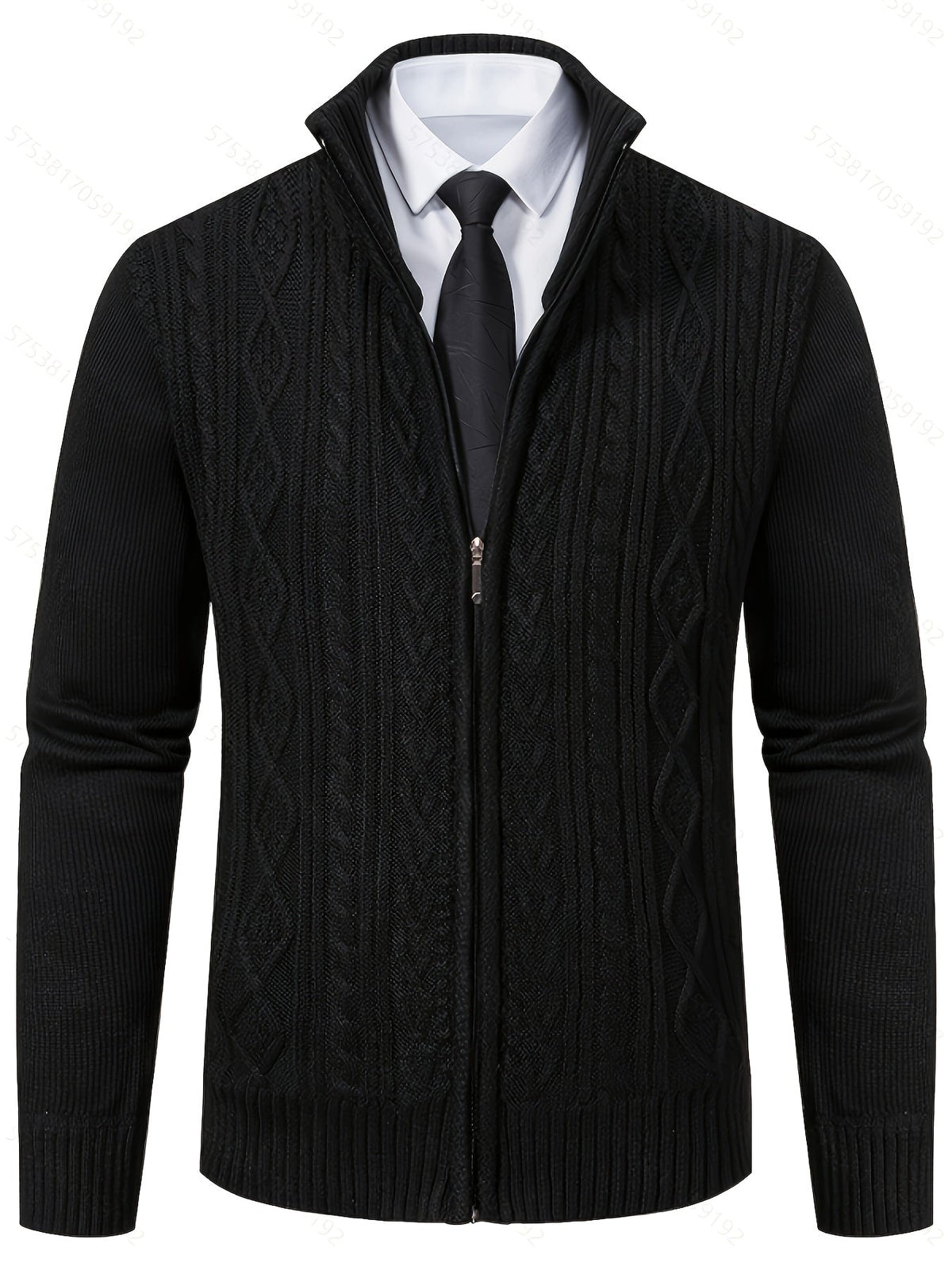 Walter | Textured Full-Zip Cardigan