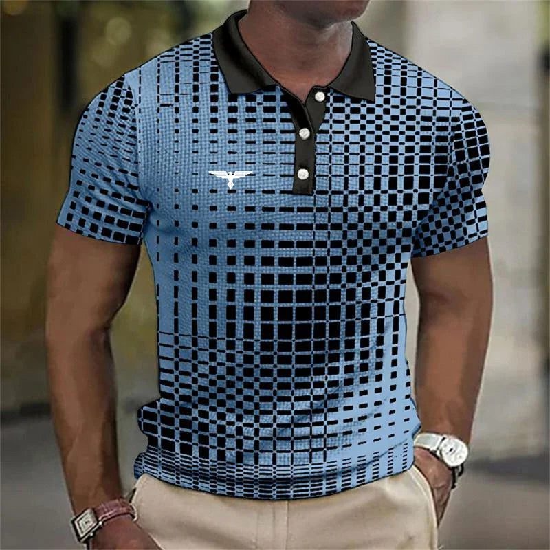 Checkered Polo Shirt for Men