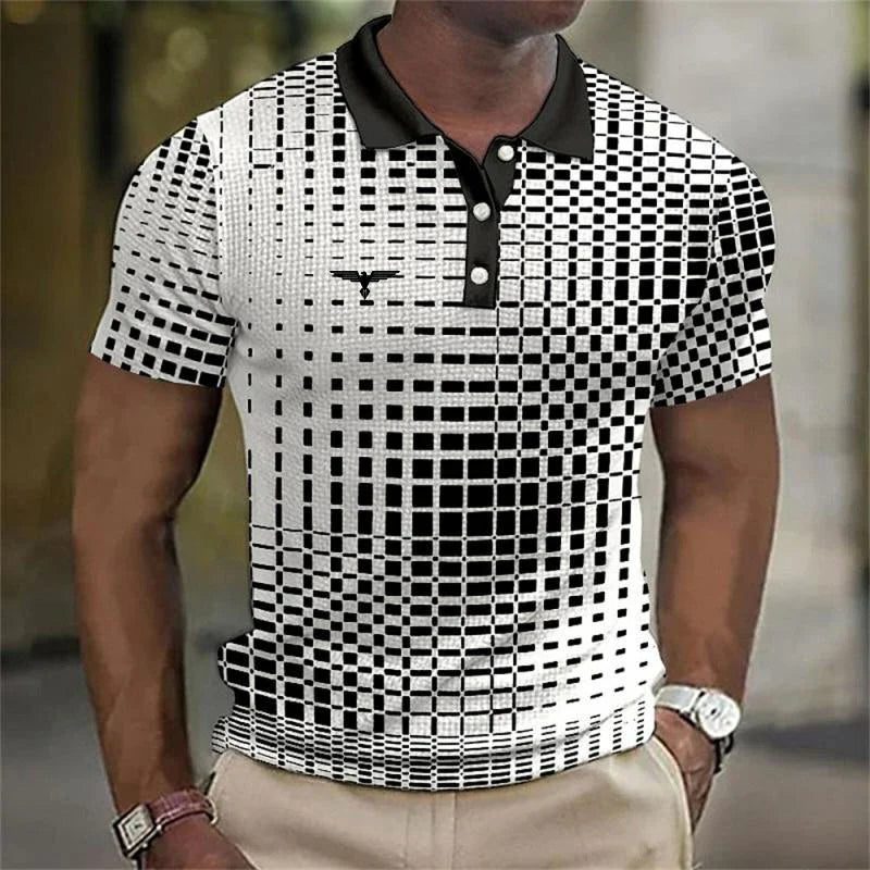Checkered Polo Shirt for Men