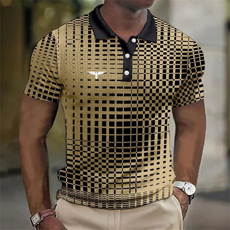 Checkered Polo Shirt for Men