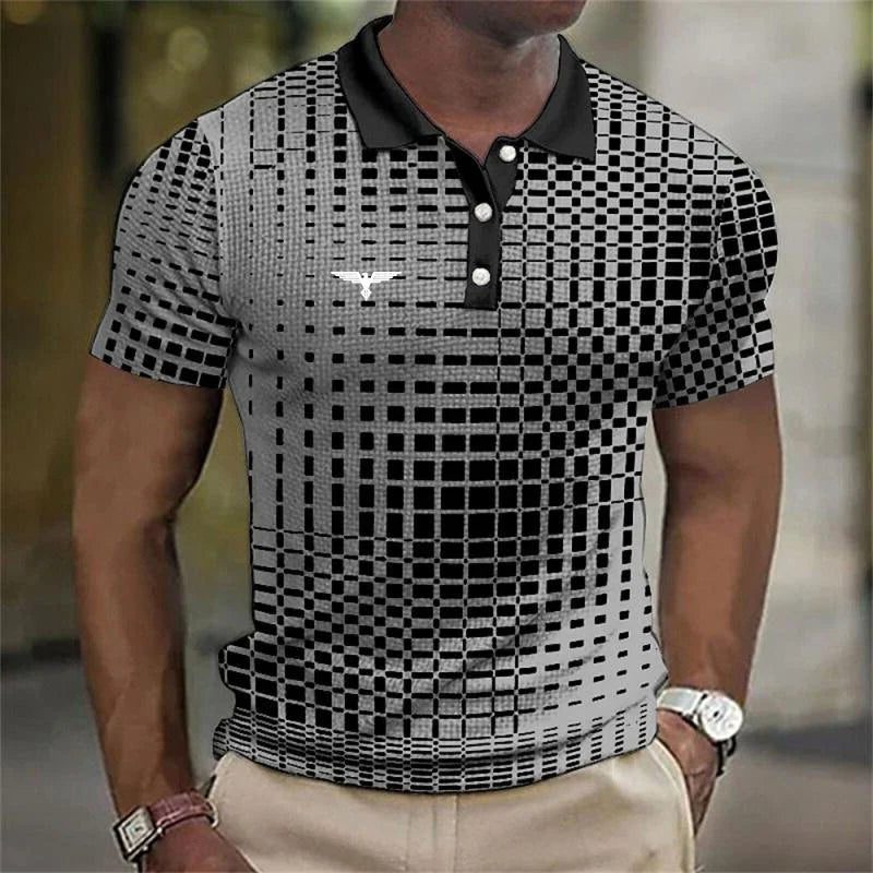 Checkered Polo Shirt for Men