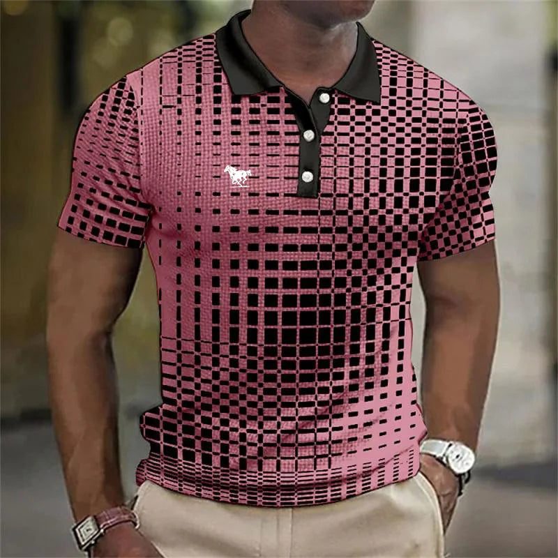 Checkered Polo Shirt for Men