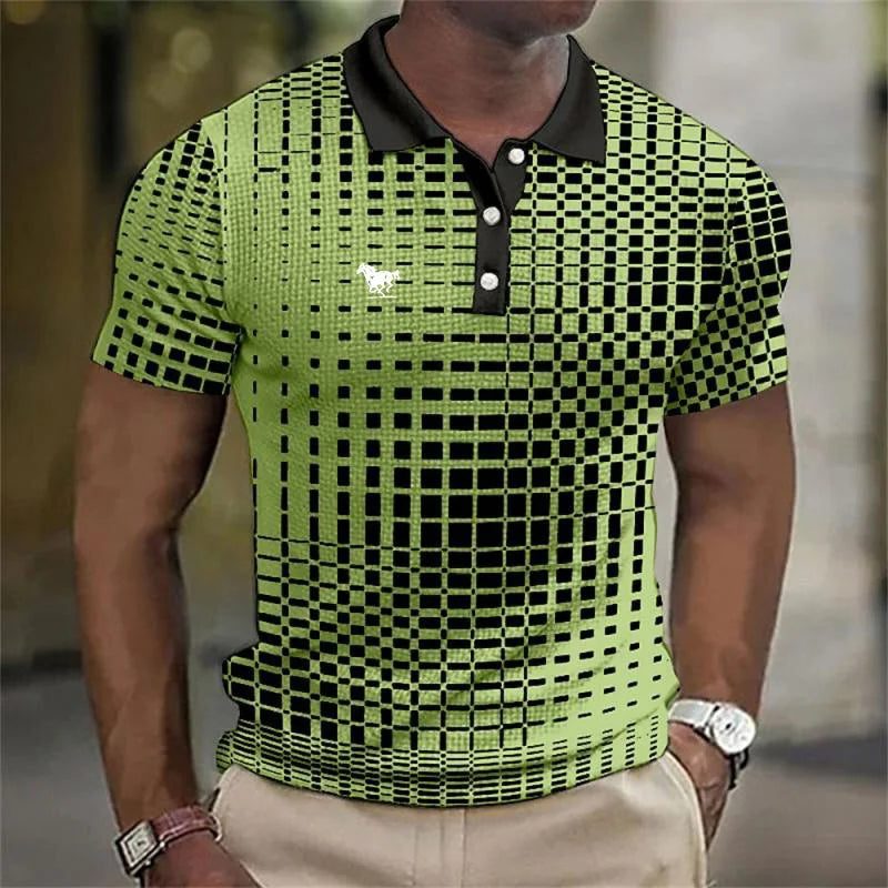 Checkered Polo Shirt for Men