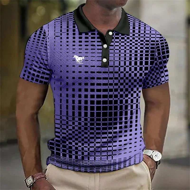 Checkered Polo Shirt for Men