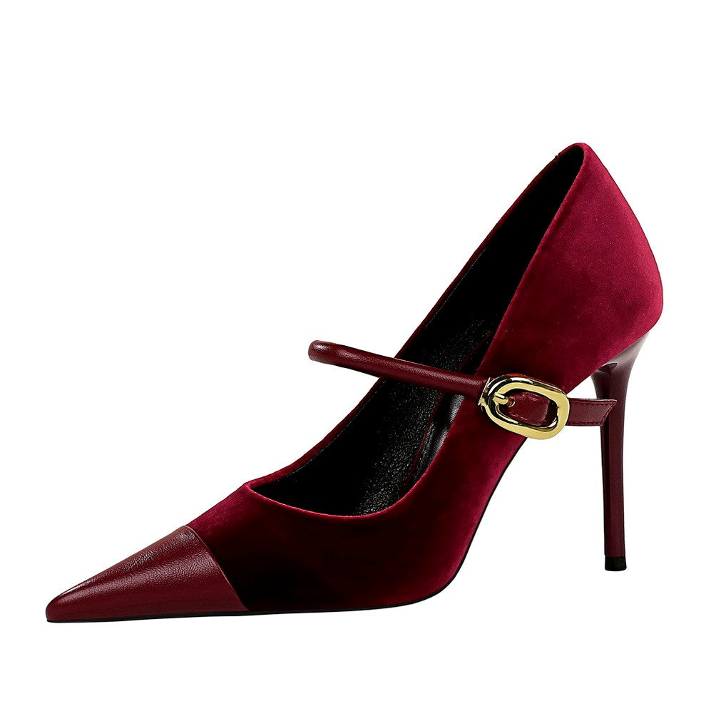 Chiara - Women's Pointed Toe Stiletto Mary Jane Heels