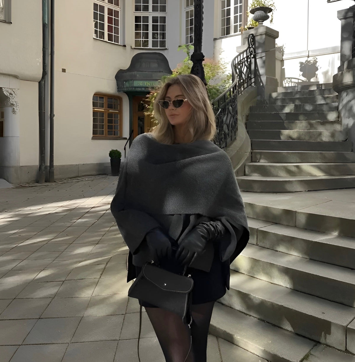 Chic & Warm Asymmetrical Poncho