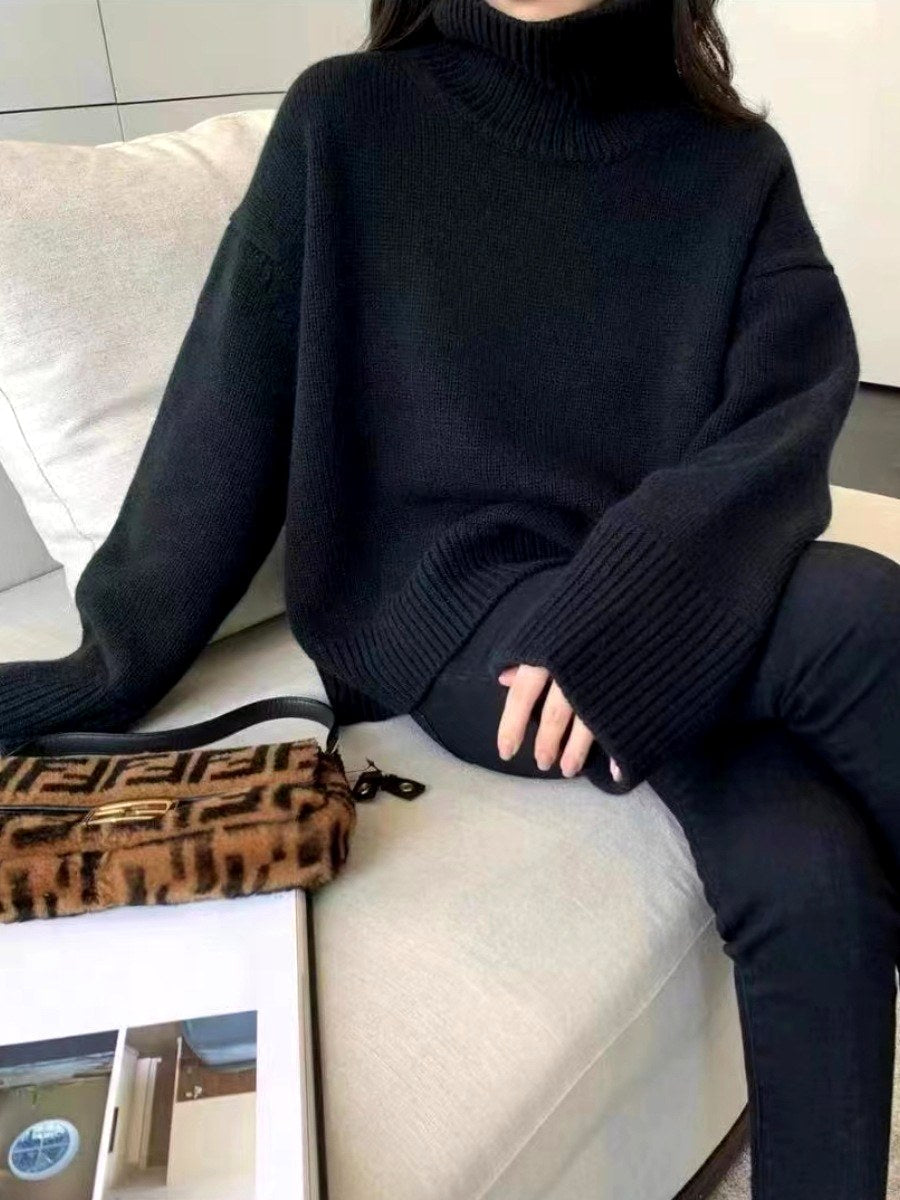 Chloe - Women's Oversized Turtleneck Sweater
