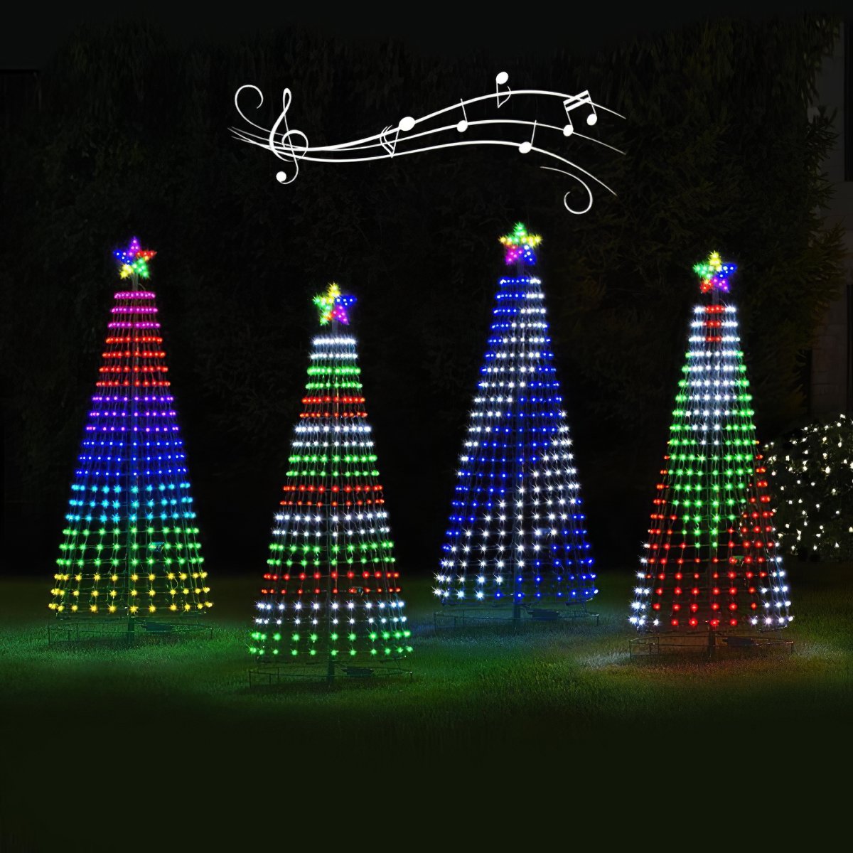 Choreographed Light Show Tree