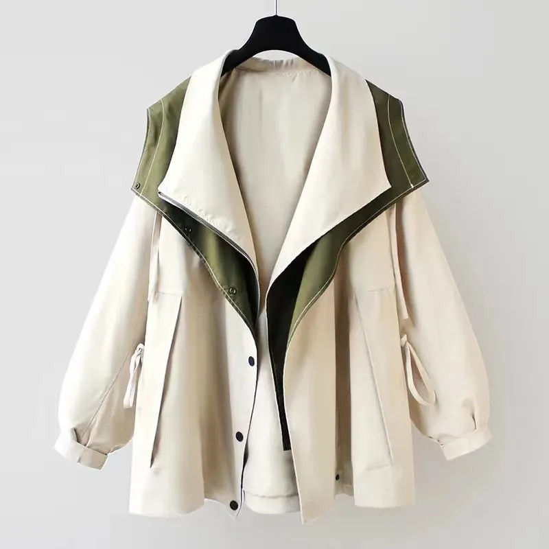 Women's Hooded Trench Coat | Adjustable Belted Waist