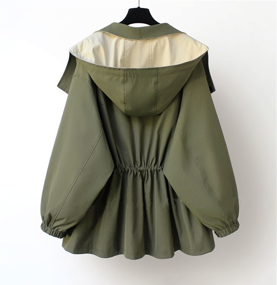 Women's Hooded Trench Coat | Adjustable Belted Waist