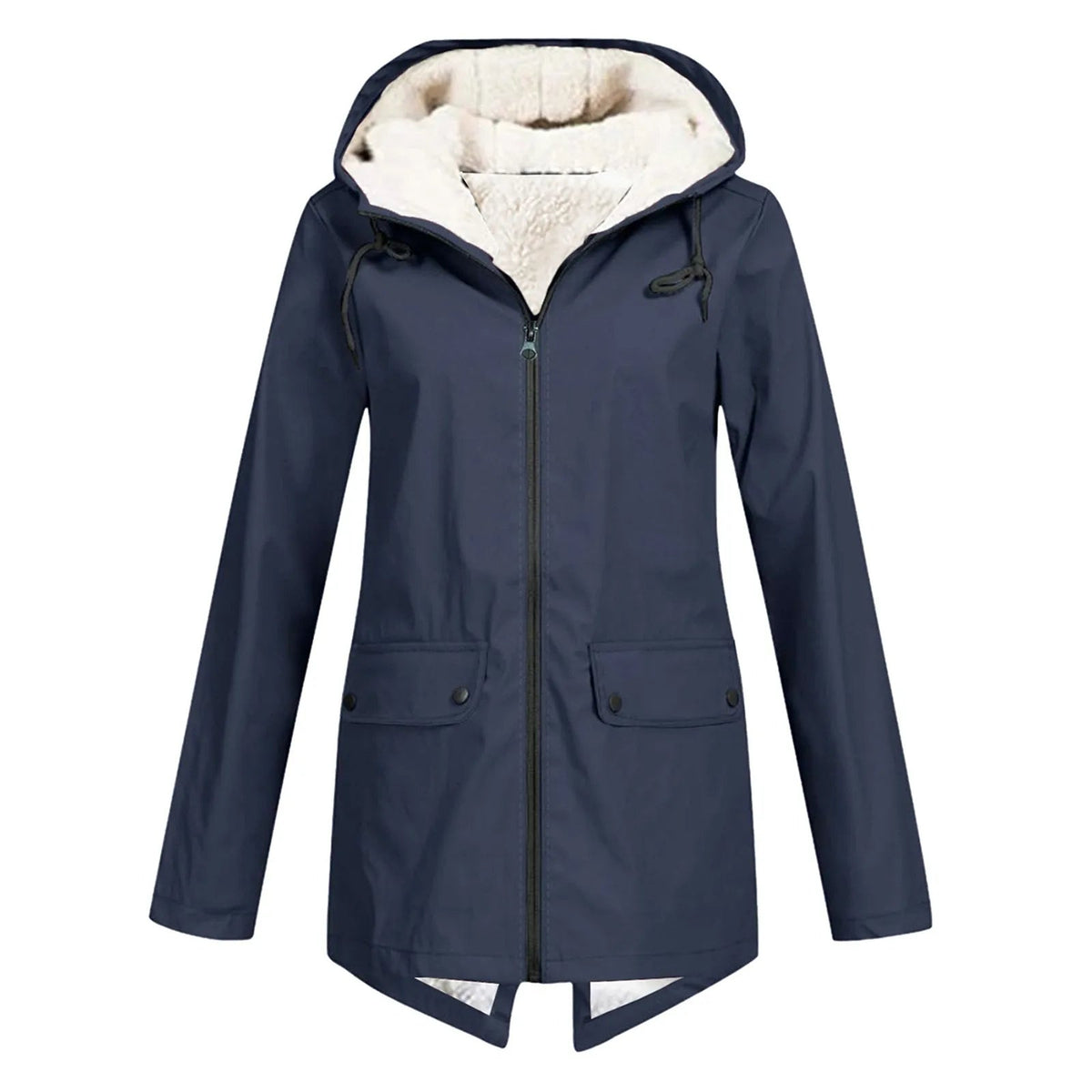 Women's Waterproof Anorak Jacket | Fleece-Lined Hooded Coat