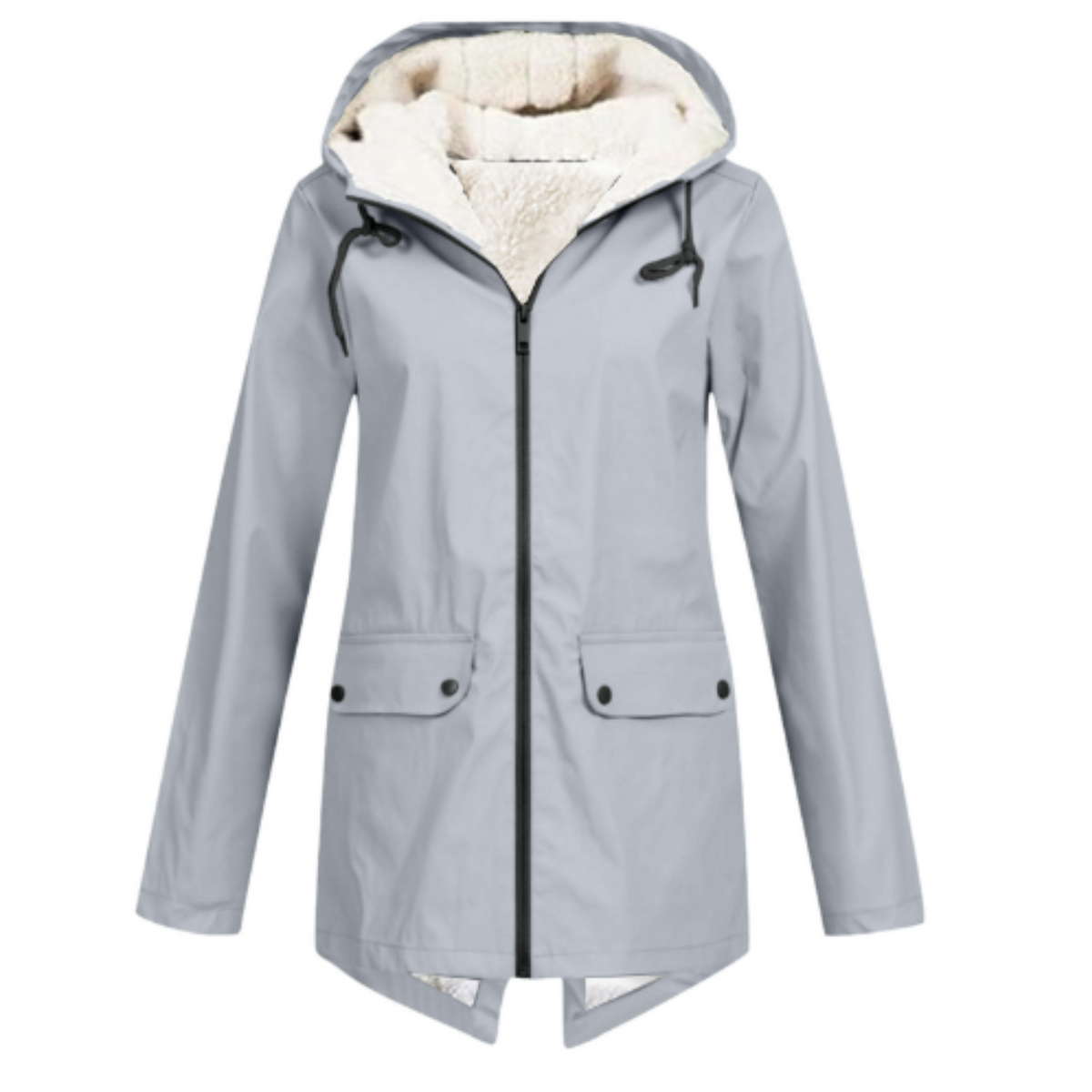 Women's Waterproof Anorak Jacket | Fleece-Lined Hooded Coat