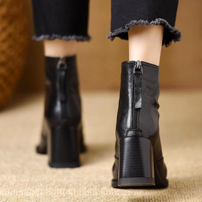 Clara - Women's Pointed Toe Block Heel Boots