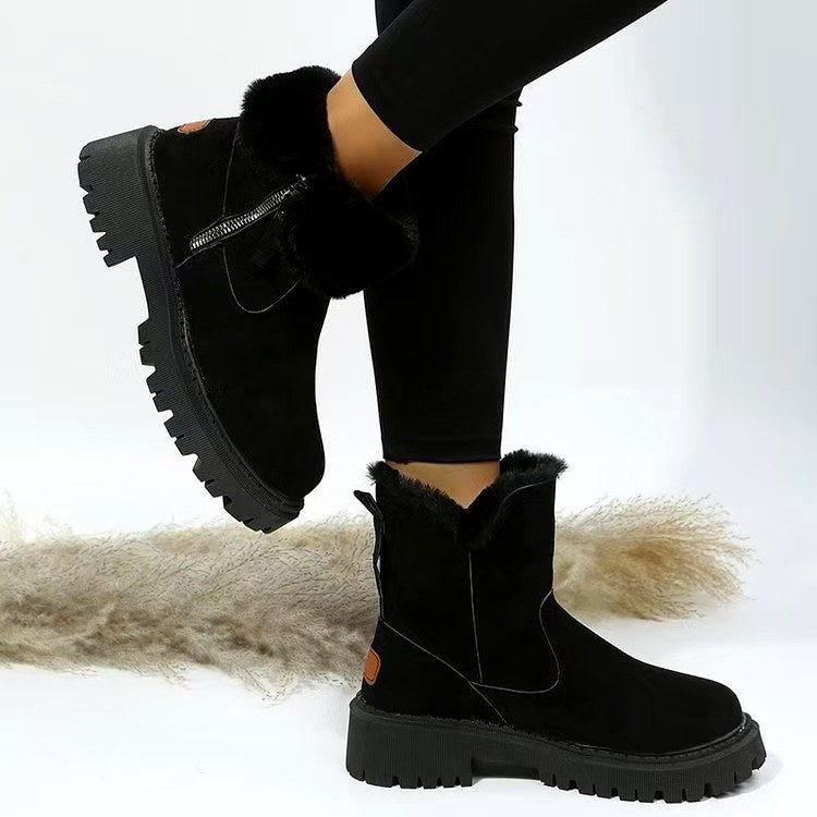 Clariza - Women's Platform Lug Sole Snow Boots