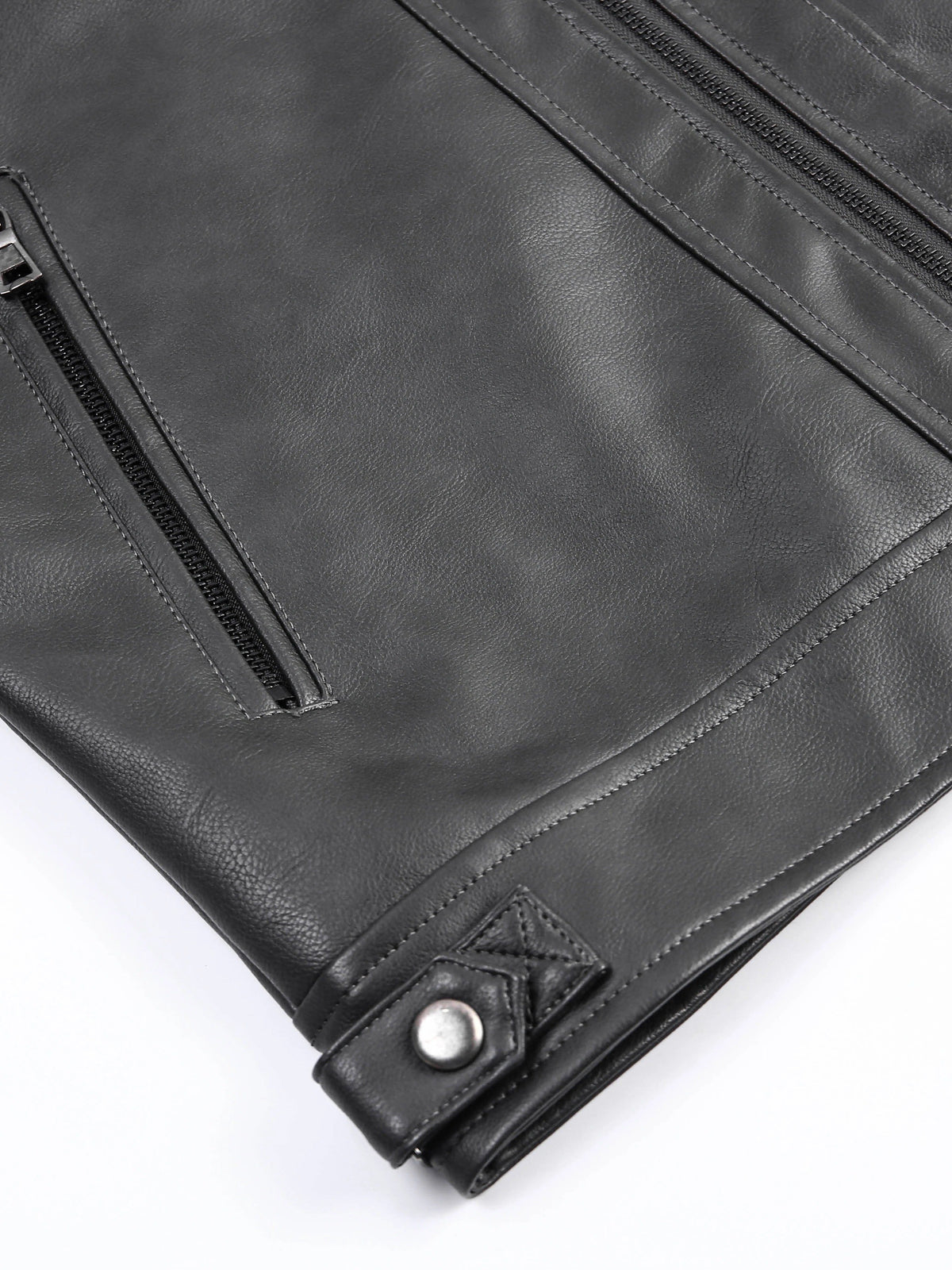 Clio | Men's Leather Biker Jacket with Stand Collar