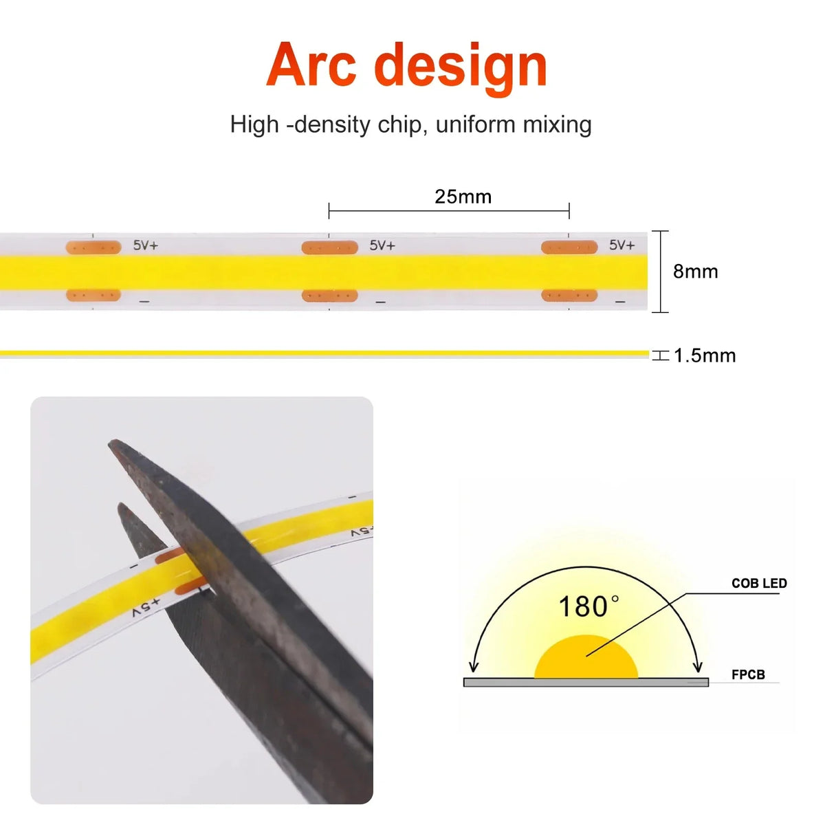 COB LED Light Strip | Uniform COB Lighting & Self-Adhesive