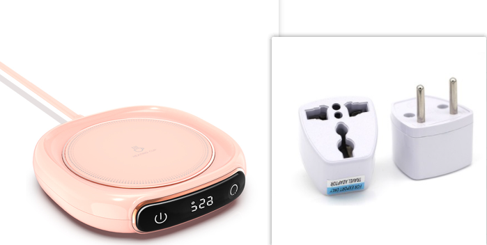 Coffee Mug Warmer with Digital Temperature Display and Touch Controls for Desk