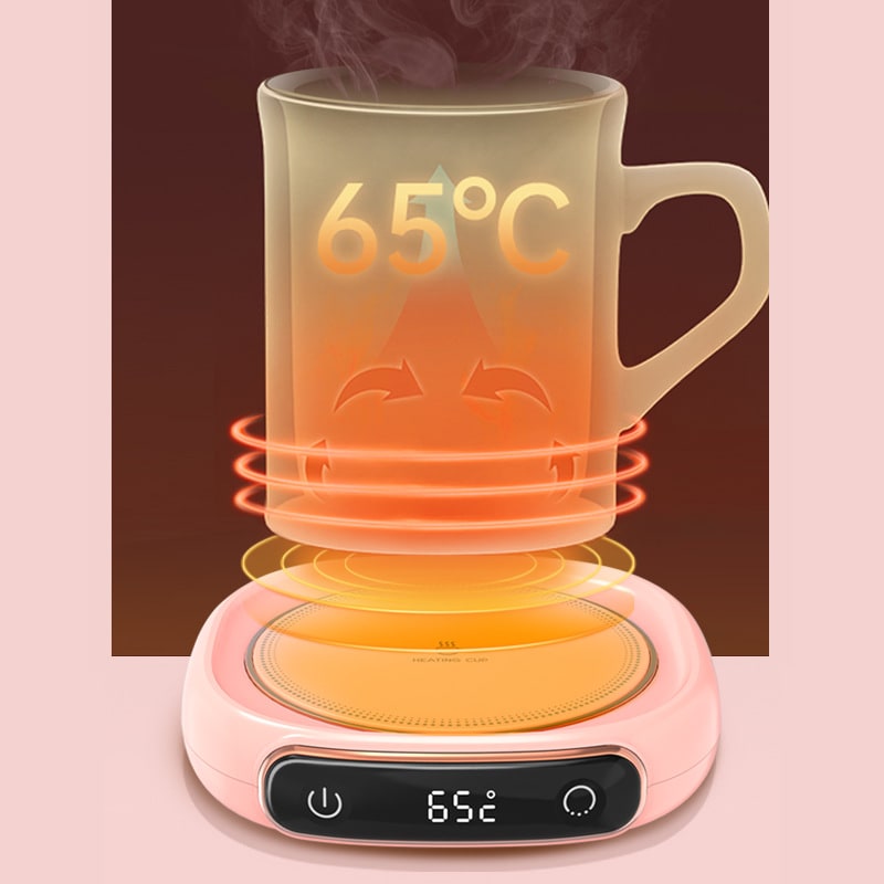 Coffee Mug Warmer with Digital Temperature Display and Touch Controls for Desk