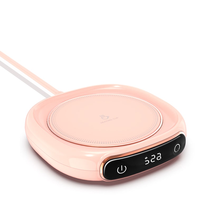 Coffee Mug Warmer with Digital Temperature Display and Touch Controls for Desk