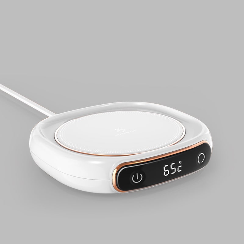 Coffee Mug Warmer with Digital Temperature Display and Touch Controls for Desk