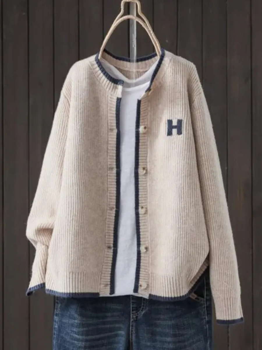 Ruth | Oversized Button-Front Red Cardigan