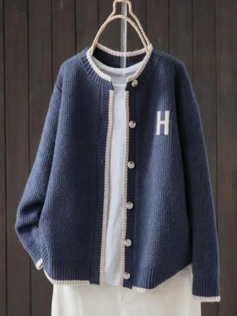 Ruth | Oversized Button-Front Red Cardigan