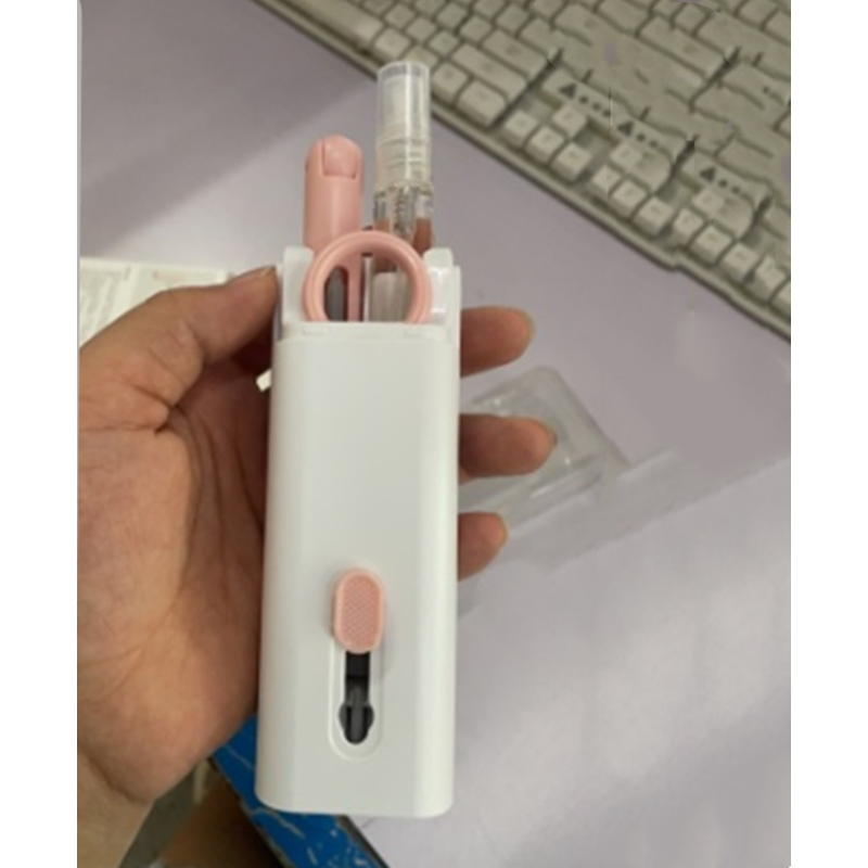 Computer Keyboard Cleaning Kit with Retractable Brush Keycap Puller and Microfiber Screen Wipe