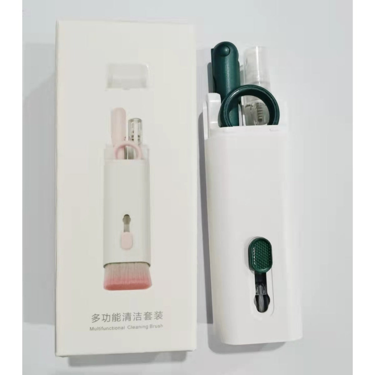 Computer Keyboard Cleaning Kit with Retractable Brush Keycap Puller and Microfiber Screen Wipe