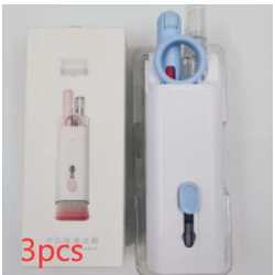 Computer Keyboard Cleaning Kit with Retractable Brush Keycap Puller and Microfiber Screen Wipe
