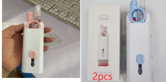 Computer Keyboard Cleaning Kit with Retractable Brush Keycap Puller and Microfiber Screen Wipe
