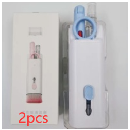 Computer Keyboard Cleaning Kit with Retractable Brush Keycap Puller and Microfiber Screen Wipe