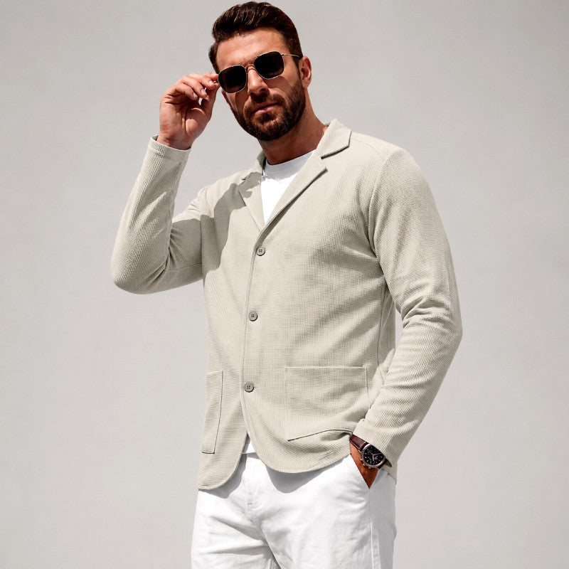 Cooper - Men's Waffle Knit Casual Blazer