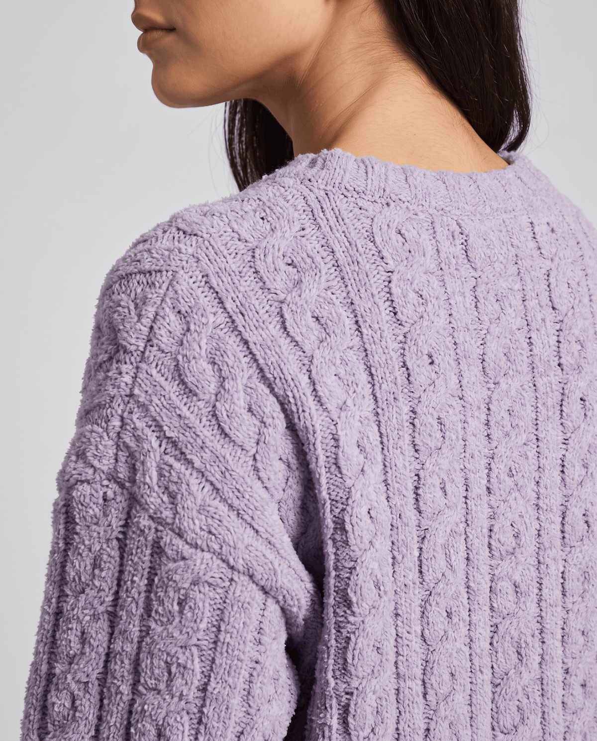 Coral Velvet Pajama Outfit Set – Jacquard Crew Neck Top, Jogger Pants & Soft Thick Fabric | Bronwyn