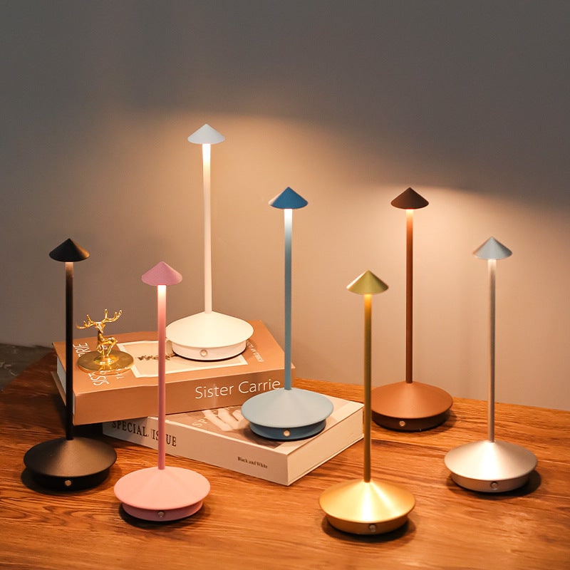 Cordless Table Lamp with Rechargeable Battery and Minimalist Design