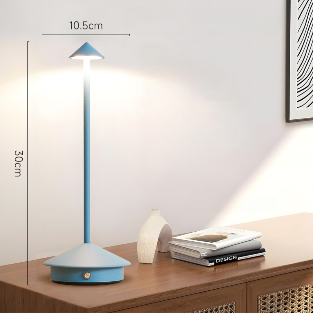 Cordless Table Lamp with Rechargeable Battery and Minimalist Design
