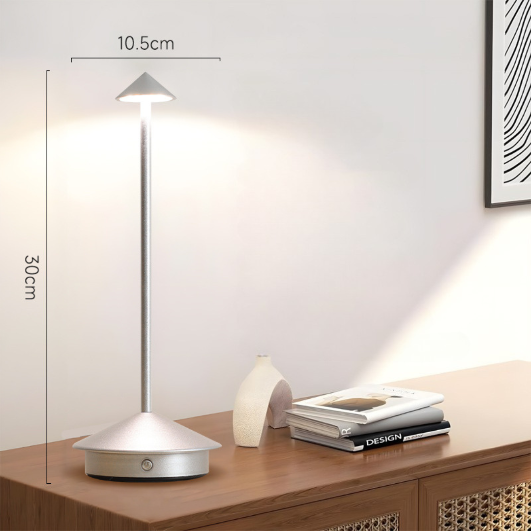 Cordless Table Lamp with Rechargeable Battery and Minimalist Design