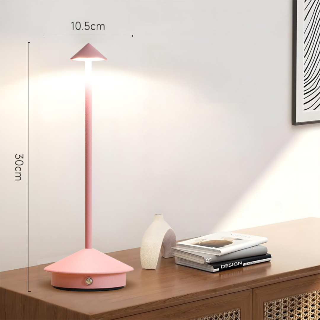 Cordless Table Lamp with Rechargeable Battery and Minimalist Design