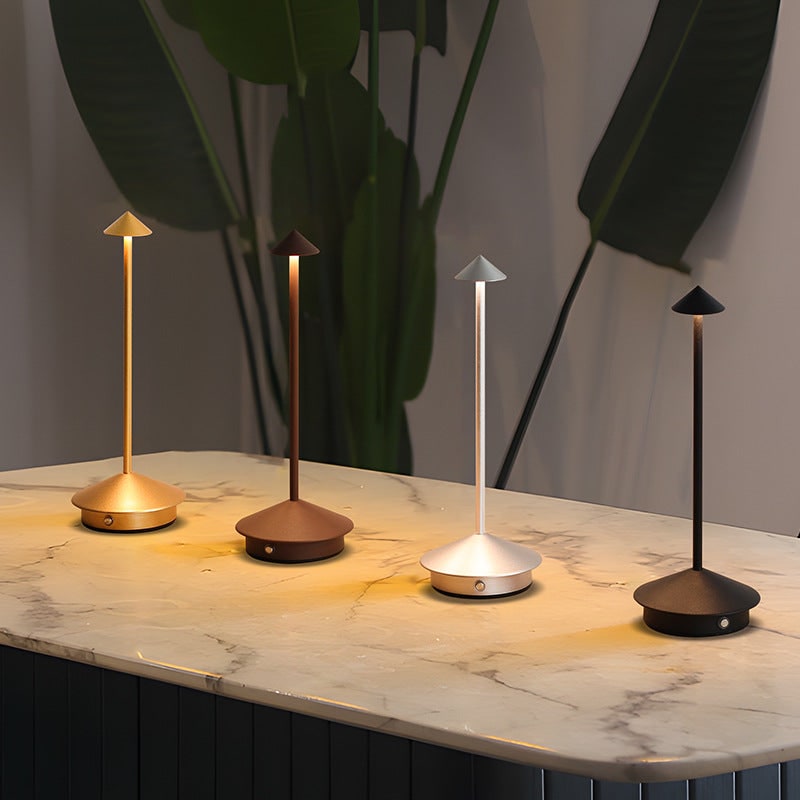Cordless Table Lamp with Rechargeable Battery and Minimalist Design