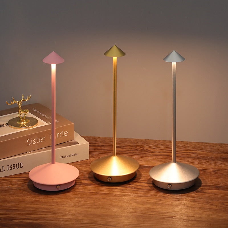 Cordless Table Lamp with Rechargeable Battery and Minimalist Design