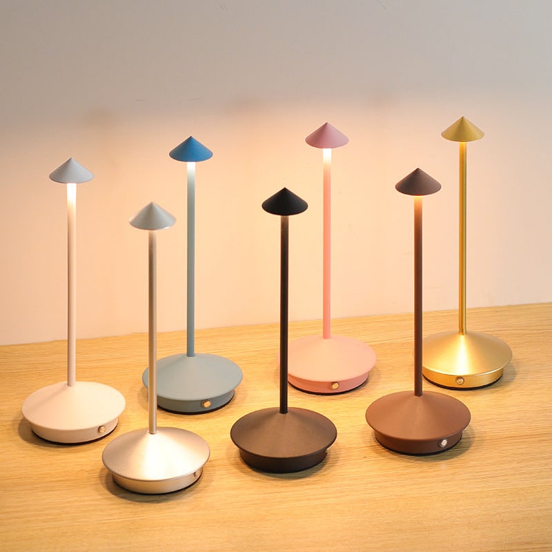 Cordless Table Lamp with Rechargeable Battery and Minimalist Design