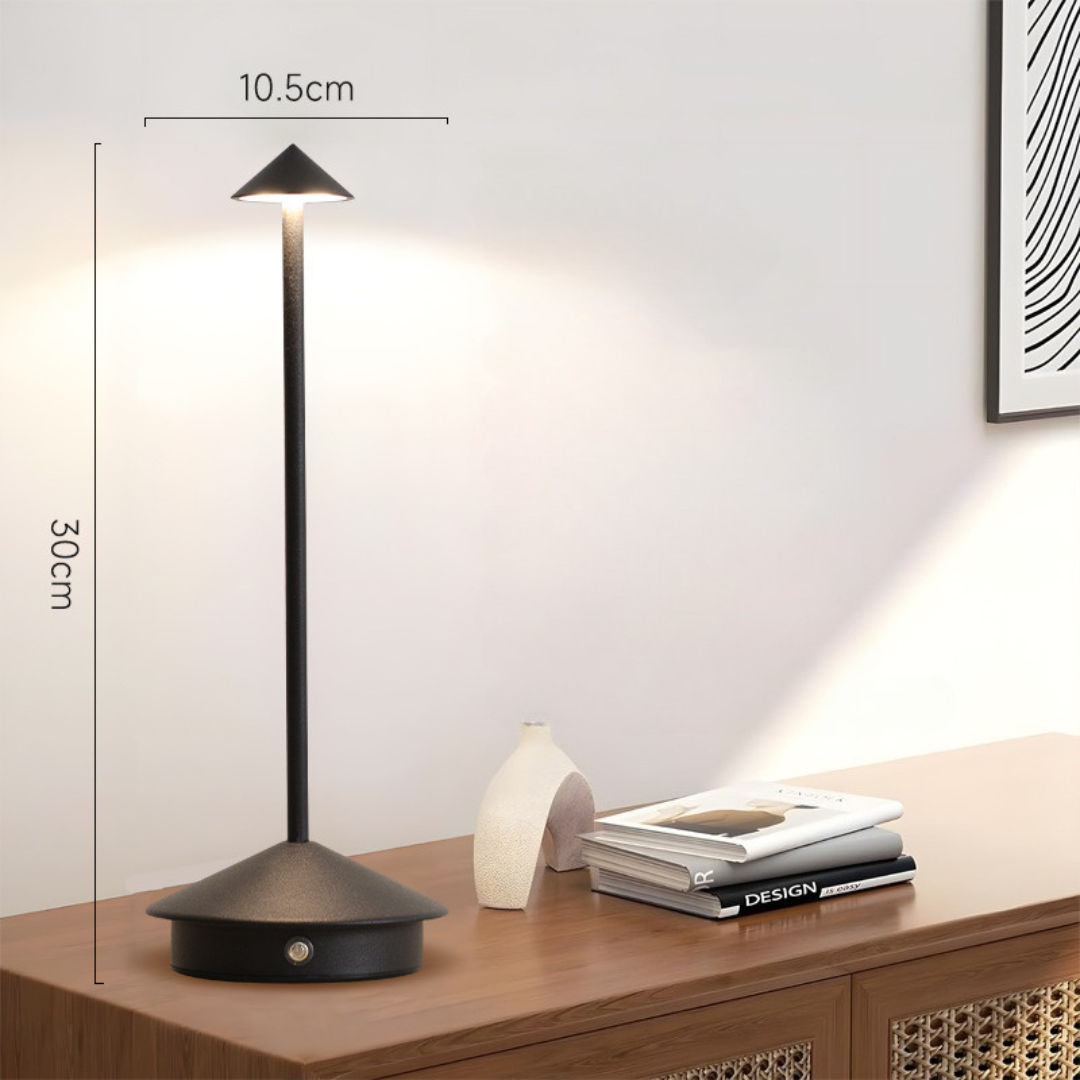 Cordless Table Lamp with Rechargeable Battery and Minimalist Design