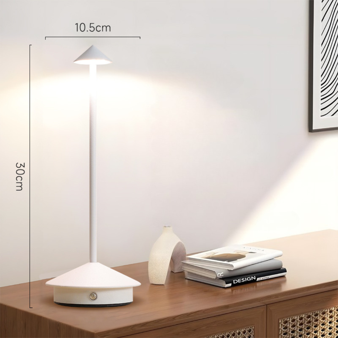 Cordless Table Lamp with Rechargeable Battery and Minimalist Design