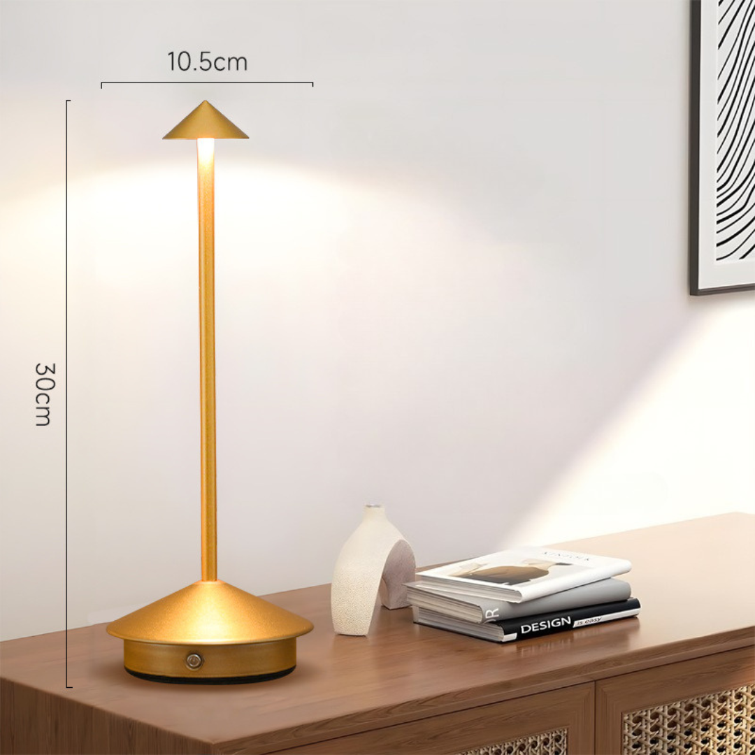 Cordless Table Lamp with Rechargeable Battery and Minimalist Design