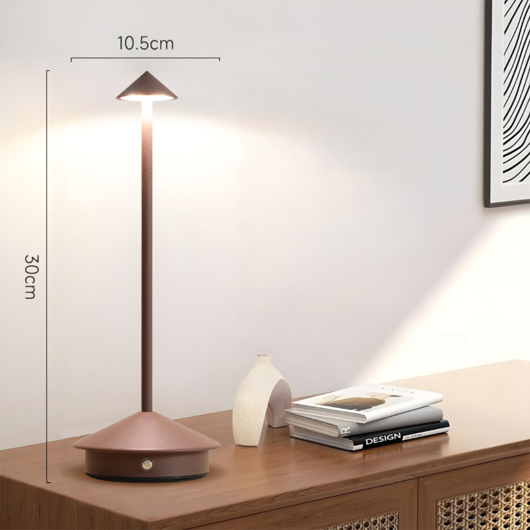 Cordless Table Lamp with Rechargeable Battery and Minimalist Design