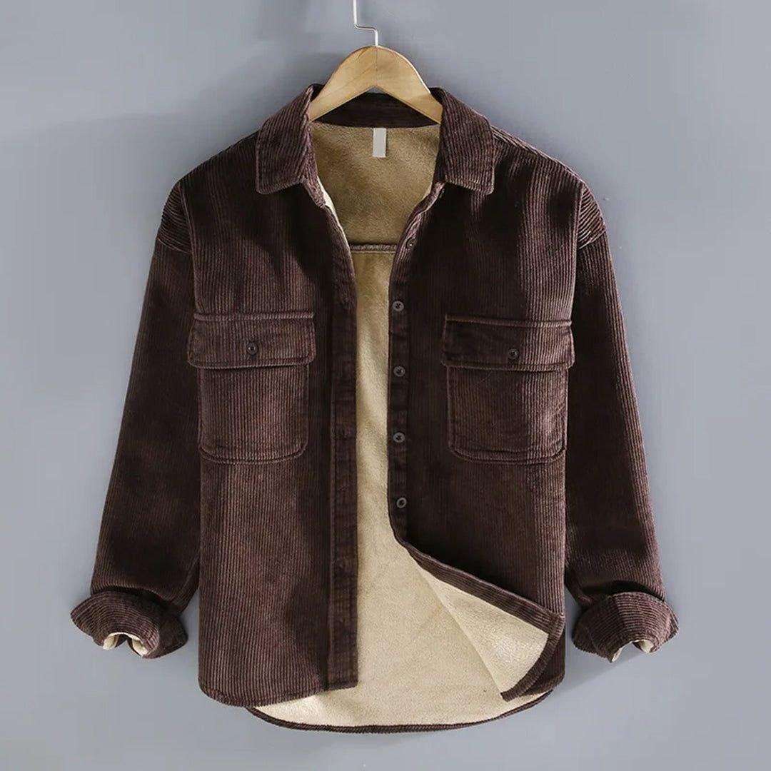 Corduroy Button-Down Overshirt for Men