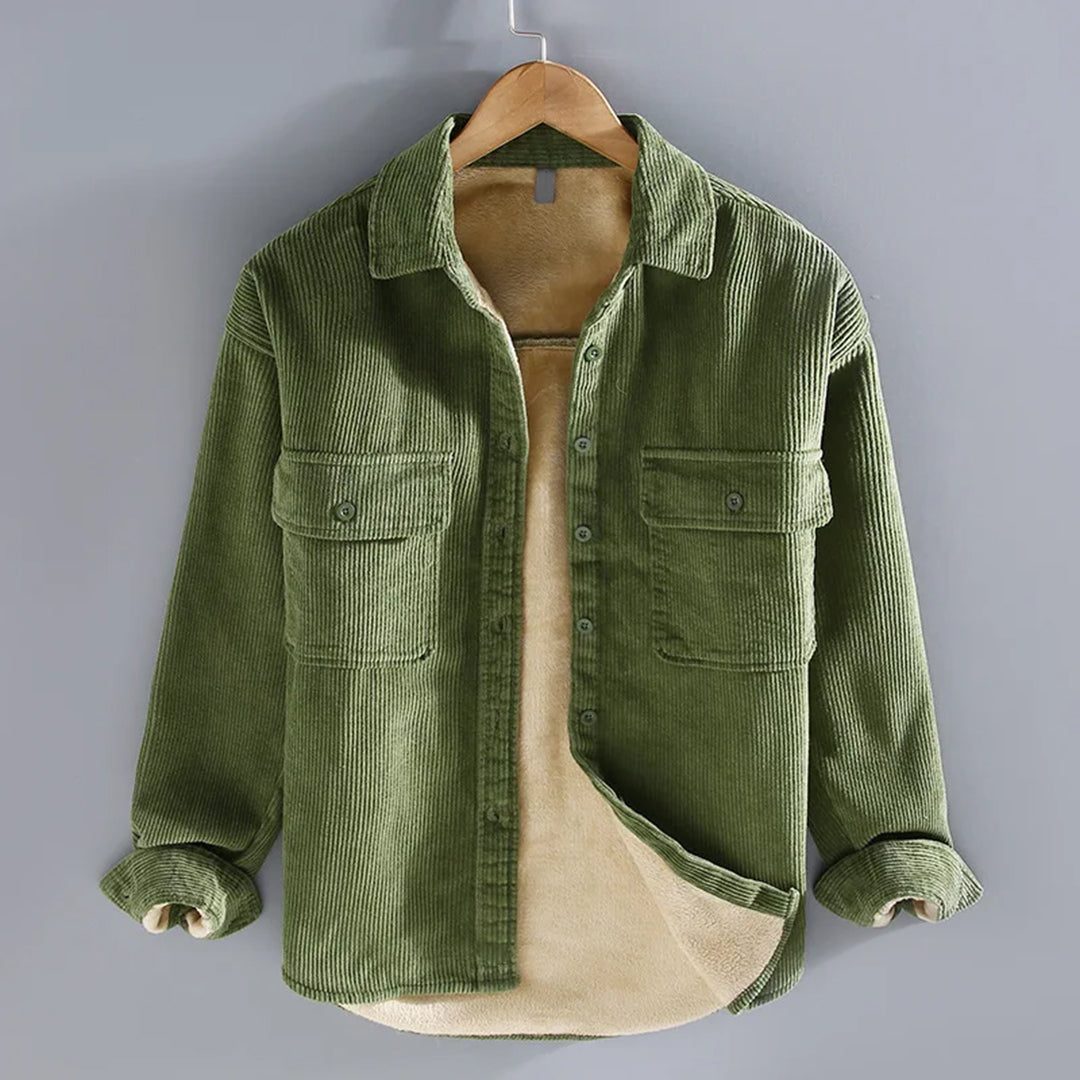 Corduroy Button-Down Overshirt for Men