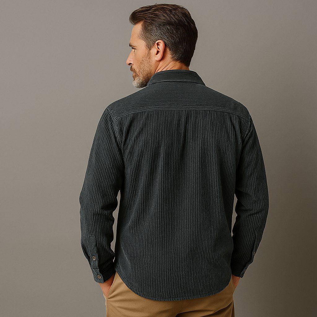Corduroy Button-Down Shirt for Men