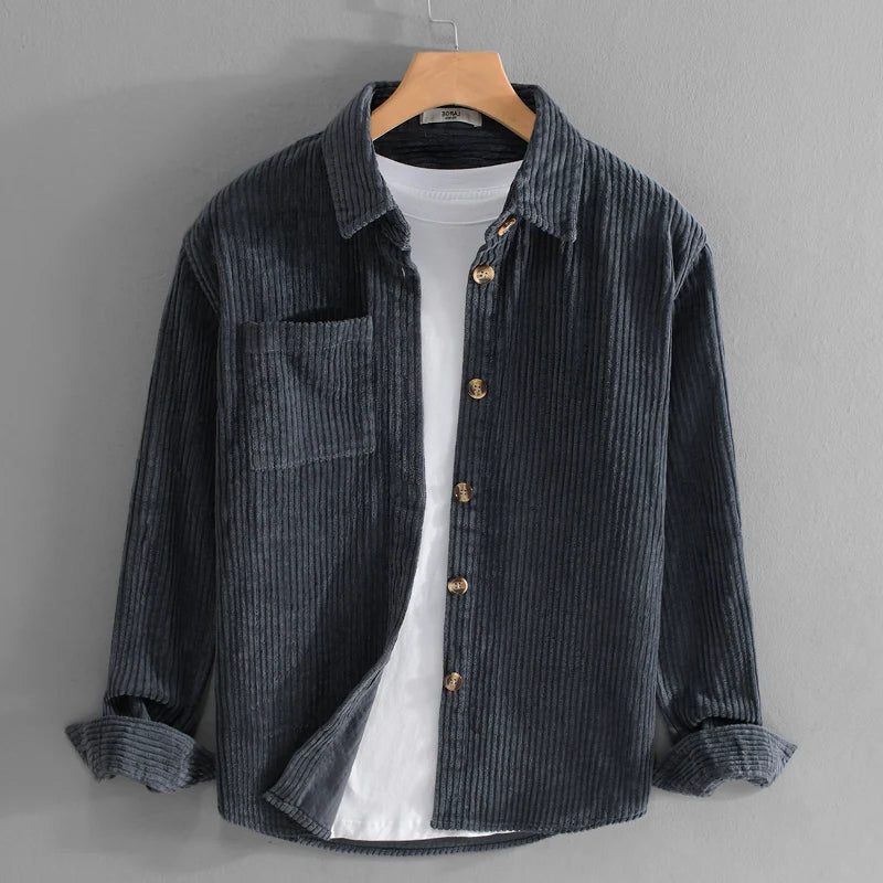 Corduroy Button-Down Shirt for Men