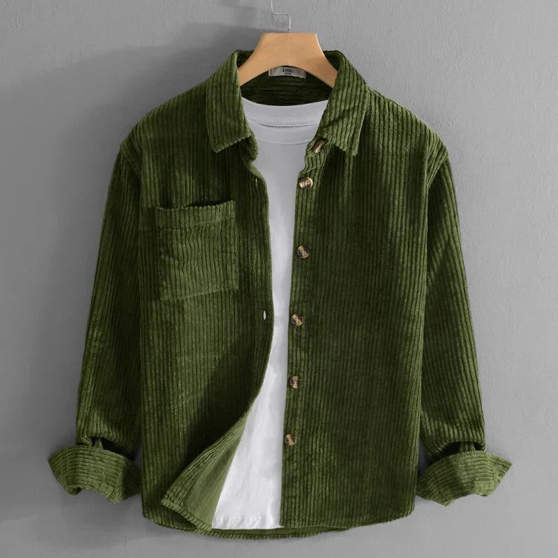 Corduroy Button-Down Shirt for Men