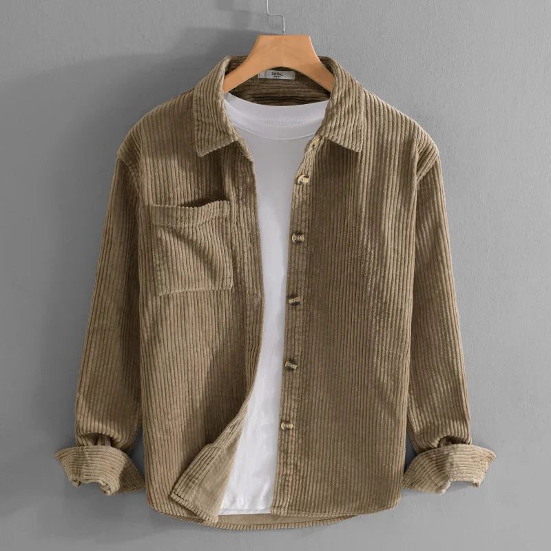 Corduroy Button-Down Shirt for Men